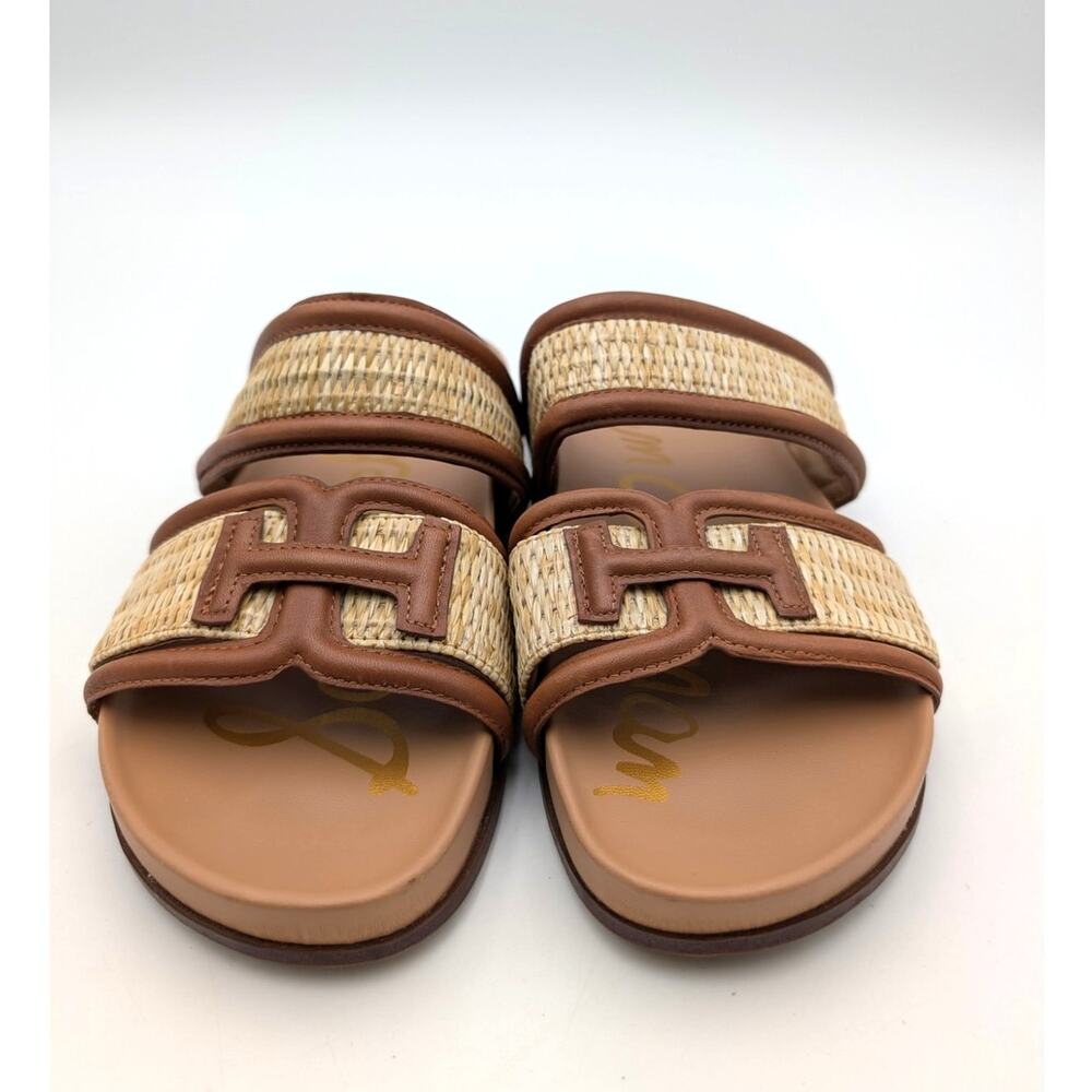 Sam Edelman Rowan Double Strap Slide Sandals Women's Dk Natural Size US6.5M - Picture 2 of 11